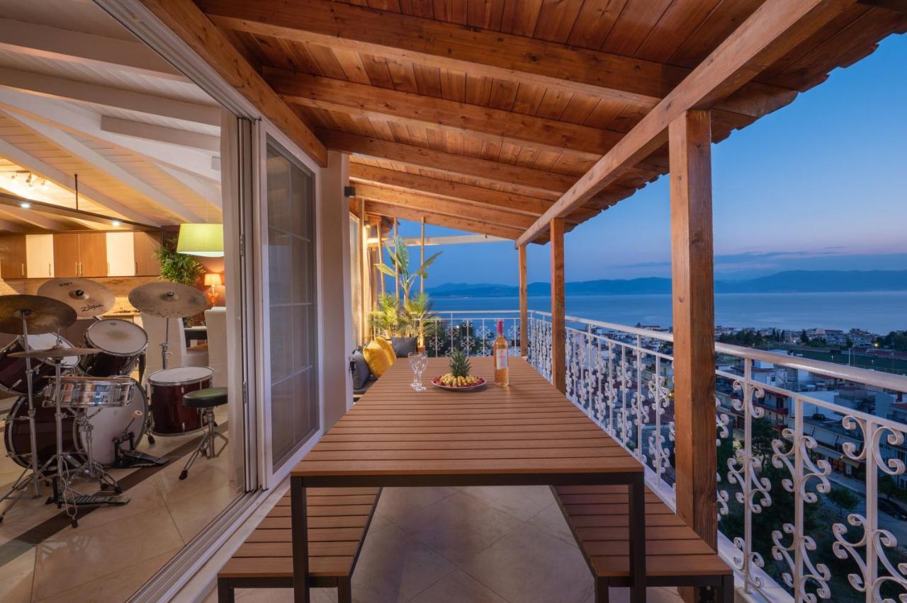Panoramic View!Penthouse 120Qm Of Sea & Mountain Loutra Edipsou (Evia) Exterior foto