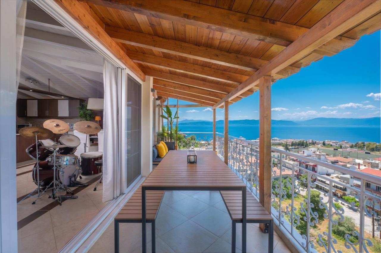 Panoramic View!Penthouse 120Qm Of Sea & Mountain Loutra Edipsou (Evia) Exterior foto